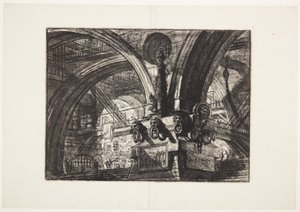 Molo z lampą autorstwa Giovanni Battista Piranesi