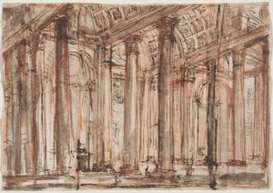 Portyk Panteonu autorstwa Giovanni Battista Piranesi