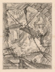 Więzienia: ogromne wnętrze ze zwodzonym mostem autorstwa Giovanni Battista Piranesi