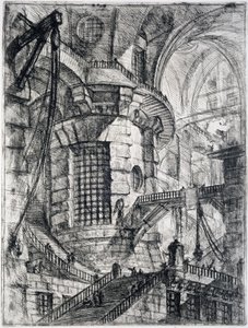 Okrągła Wieża, tablica III z Carceri dInvenzione, ok.1749 autorstwa Giovanni Battista Piranesi