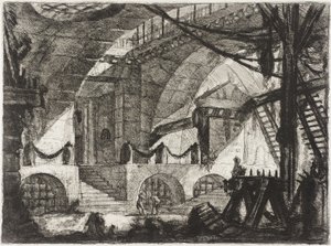 Kozioł do piłowania autorstwa Giovanni Battista Piranesi