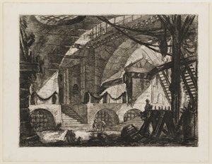Kozioł do piłowania autorstwa Giovanni Battista Piranesi