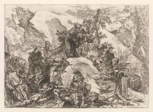 Szkielety z Grotteschi (Grotesques) autorstwa Giovanni Battista Piranesi