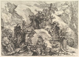 Szkielety z Grotteschi Grotesques, ca. 1748. autorstwa Giovanni Battista Piranesi