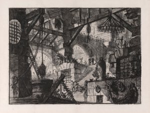Studnia, tablica 13 z Carceri d autorstwa Giovanni Battista Piranesi