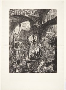 Mężczyzna na stojaku autorstwa Giovanni Battista Piranesi