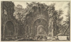 Tak zwana Grota Egerii Widok na źródło i jaskinie Egerii poza ..., ca. 1766. autorstwa Giovanni Battista Piranesi