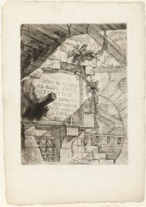 Strona tytułowa z wyimaginowanych więzień autorstwa Giovanni Battista Piranesi