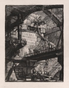 Tabliczka tytułowa, tabliczka 1 z Carceri d autorstwa Giovanni Battista Piranesi
