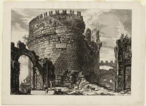 Grobowiec Caecilii Metelli, z Widoki Rzymu autorstwa Giovanni Battista Piranesi