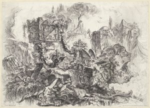 Grobowce van Nero Dekoracyjne kaprysy (dawny tytuł serii) Groteski (tytuł serii) autorstwa Giovanni Battista Piranesi