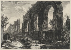 Pozostałości akweduktów neroniańskich (z: Vedute di Roma) autorstwa Giovanni Battista Piranesi