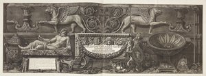 "Wazony, świeczniki, cysterny, sarkofagi...", strona tytułowa do tom. I autorstwa Giovanni Battista Piranesi