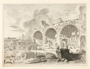 Widok na szczątki jadalni Nerona autorstwa Giovanni Battista Piranesi