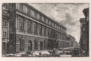 Widok na Pałac Stopani. Architektura autorstwa Rafaele d autorstwa Giovanni Battista Piranesi