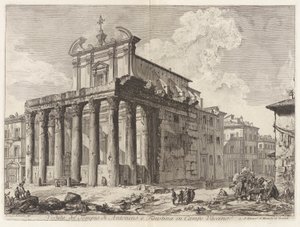 Veduta del Tempio di Antonino e Faustina in Campo Vaccino (Widok świątyni Antonina i Faustyny ​​na Forum Romanum), z Vedute di Roma (Widoki Rzymu) autorstwa Giovanni Battista Piranesi