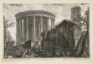 Widok na świątynię Sybilli w Tivoli, z Vedute di Roma autorstwa Giovanni Battista Piranesi