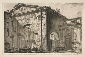 Widok atrium portyku Oktawii, z Vedute di Roma autorstwa Giovanni Battista Piranesi