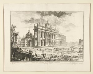 Widok bazyliki S. Giovanni Laterano, z Widoków Rzymu autorstwa Giovanni Battista Piranesi