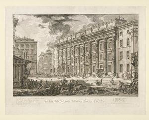 Widok Urzędu Celnego na Piazza di Pietra, z Vedute di Roma autorstwa Giovanni-Battista Piranesi