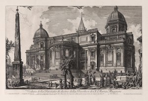 Widok tylnej fasady bazyliki Santa Maria Maggiore, z Vedute di Roma (Widoki Rzymu) autorstwa Giovanni Battista Piranesi