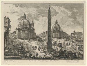 Widok na Piazza del Popolo autorstwa Giovanni Battista Piranesi