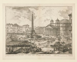 Widok na Piazza della Rotonda, z Widoków Rzymu autorstwa Giovanni-Battista Piranesi