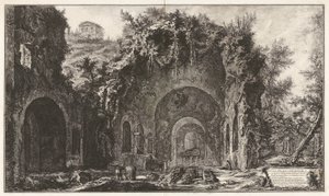 Widok źródła i Spelonche d autorstwa Giovanni-Battista Piranesi