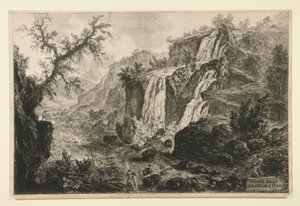 Veduta delle Cascatelle a Tivoli, z Vedute di Roma autorstwa Giovanni Battista Piranesi