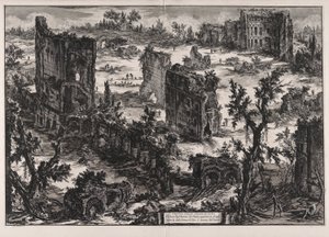 Veduta delle Terme di Tito (Widok Łaźni Tytusa), z Vedute di Roma (Widoki Rzymu) autorstwa Giovanni Battista Piranesi