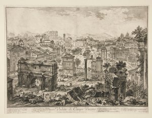 Widok na Campo Vaccino, z widoków Rzymu autorstwa Giovanni Battista Piranesi