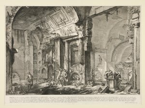 Widok innej części komory grobowej L. Arruntiusa z Le Antichit? rzymski autorstwa Giovanni Battista Piranesi
