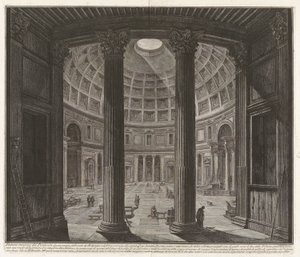 Widok wnętrza Panteonu autorstwa Giovanni Battista Piranesi