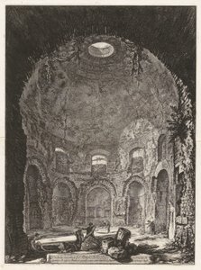 Widok wnętrza świątyni kaszlu autorstwa Giovanni Battista Piranesi