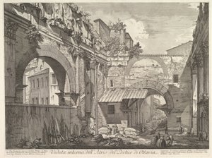 Widok wewnętrzny Atrium Portico di Ottavia Widok wewnętrzny Atrium Porti ..., 1760. autorstwa Giovanni Battista Piranesi