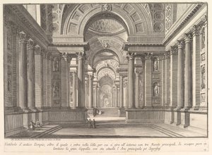 Przedsionek starożytnej świątyni. . . Przedsionek starożytnej świątyni. . .,ok. 1743-50. autorstwa Giovanni Battista Piranesi