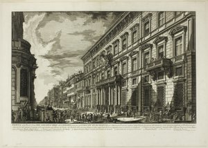 Widok wzdłuż Via del Corso na Palazzo dell