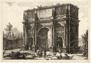 Widok Łuku Konstantyna, z Widoków Rzymu autorstwa Giovanni Battista Piranesi