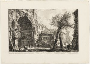 Widok Łuku Tytusa z Vedute di Roma (Widoki Rzymu) autorstwa Giovanni Battista Piranesi