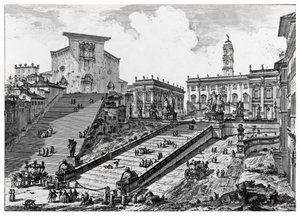Widok na Kapitol z serii „Widoki Rzymu”, ok. 1760 autorstwa Giovanni Battista Piranesi