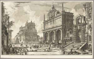 Widok na źródło Acqua Felice, z widoków Rzymu autorstwa Giovanni Battista Piranesi