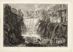 Widok na Wielką Kaskadę w Tivoli, z Widoków Rzymu autorstwa Giovanni Battista Piranesi