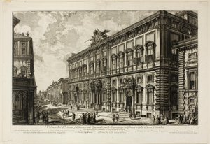 Widok na Palazzo della Consulta na Kwirynale mieszczący Sekretariat Papieski, z Widoków Rzymu autorstwa Giovanni Battista Piranesi