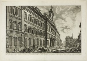 Widok na Palazzo di Montecitorio z Widoków Rzymu autorstwa Giovanni Battista Piranesi