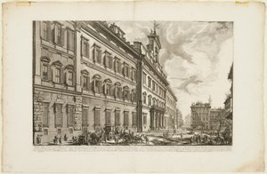 Widok na Palazzo di Montecitorio z Widoków Rzymu autorstwa Giovanni Battista Piranesi