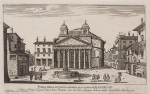 Widok Panteonu, ok. 1778-92 (akwaforta) autorstwa Giovanni Battista Piranesi