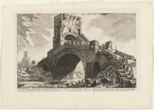Widok na Ponte Salario, z Widoków Rzymu autorstwa Giovanni Battista Piranesi