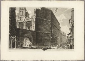 Widok szczątków forum Nerwy, z widoków Rzymu autorstwa Giovanni Battista Piranesi