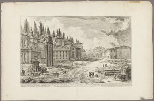 Widok miejsca starożytnego Forum Romanum, z Widoków Rzymu autorstwa Giovanni Battista Piranesi