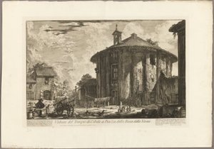 Widok świątyni Kybele na Piazza Bocca della Verità, z Widoków Rzymu autorstwa Giovanni Battista Piranesi